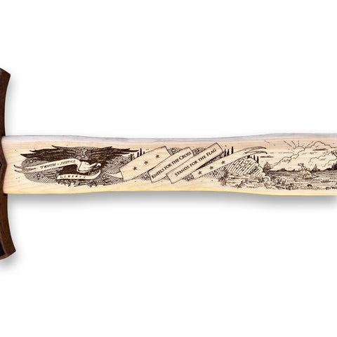 Patriotic Family Sword - Customizable Wall Decor