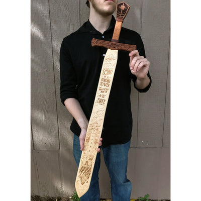 The Name of The Lord is a Strong Tower - Scripture Sword Sign