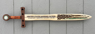 United States Border Patrol Custom Wood Sword
