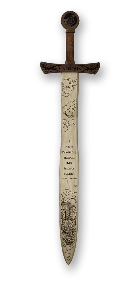 Custom Asian Dragon Sword - Choose your favorite verse or quote