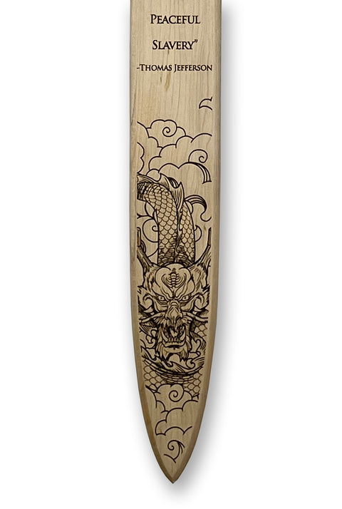 Custom Asian Dragon Sword - Choose your favorite verse or quote