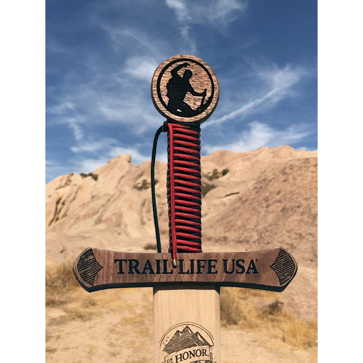 Trail Life USA Oath Sword Wooden Plaque Wall Decor Campfire Arts